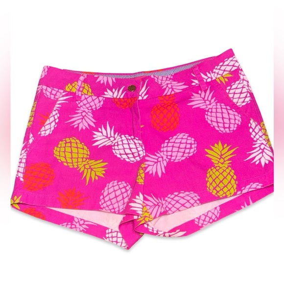Macbeth Collection by Margaret Josephs Pink Pineapple High Waist Shorts - Picture 4 of 5